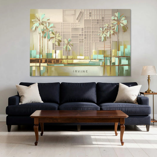 Irvine Urban Landscape - Canvas Wall Art - Sofa - 60x40