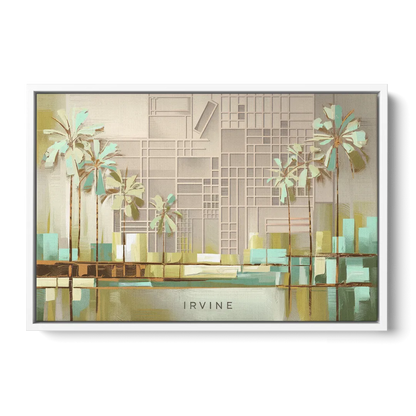 Irvine Urban Landscape Front - White Canvas Wall Art