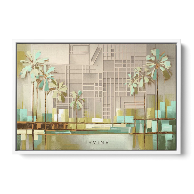 Irvine Urban Landscape Front - White Canvas Wall Art