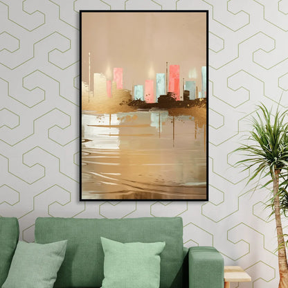 Irving Artistic Horizon Sitting Room - Black Canvas Wall Art