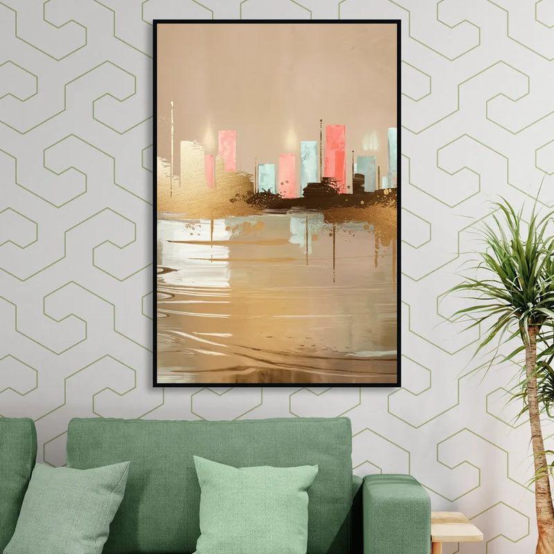 Irving Artistic Horizon Sitting Room - Black Canvas Wall Art