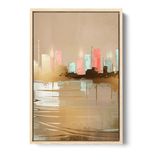 Irving Artistic Horizon - Oak Framed Canvas Wall Art - Front