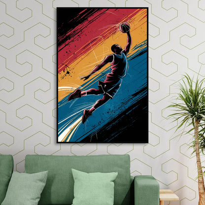 Irving Basketball Dreams Living Room - Black Canvas Wall Art