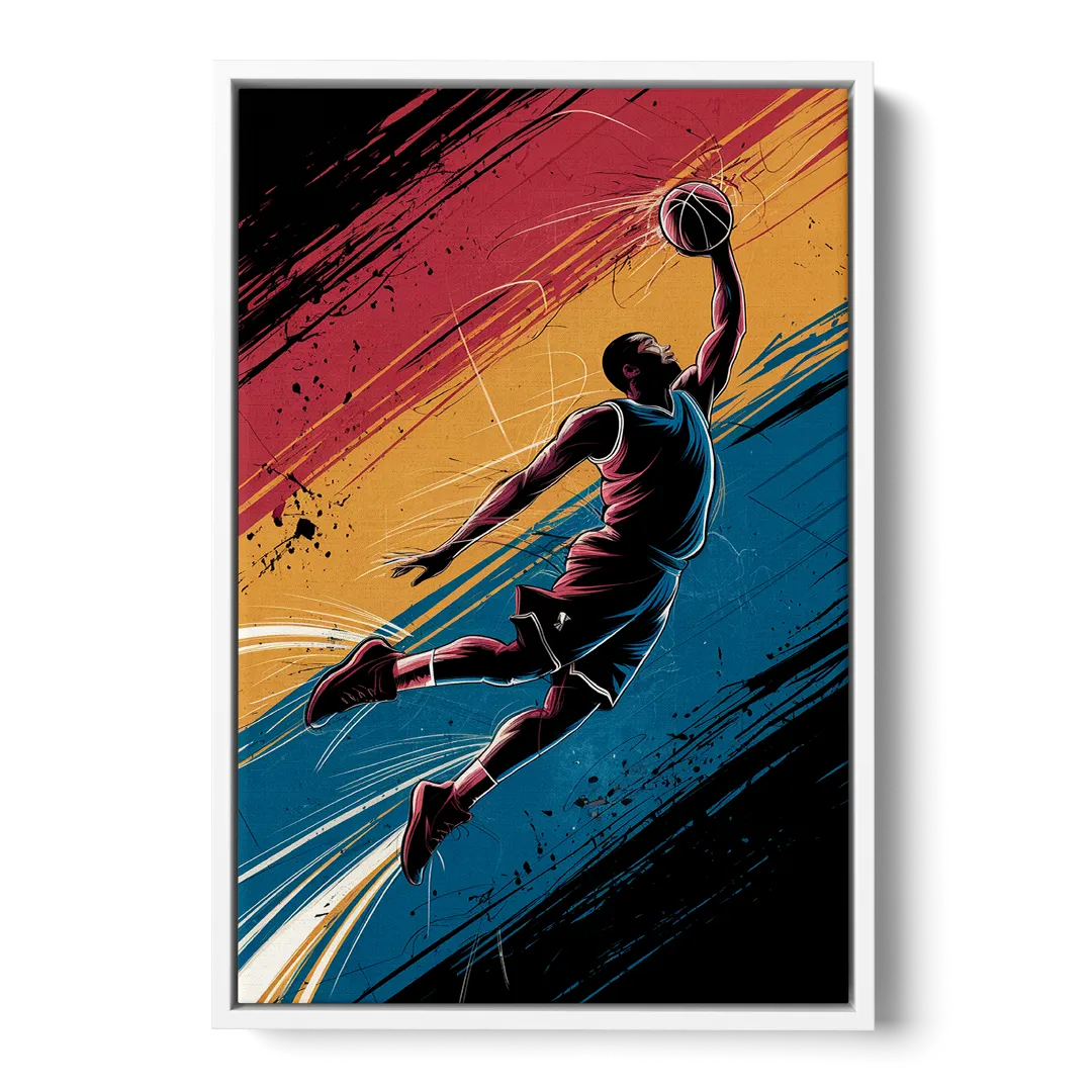 Irving Basketball Dreams Front - White Canvas Wall Art