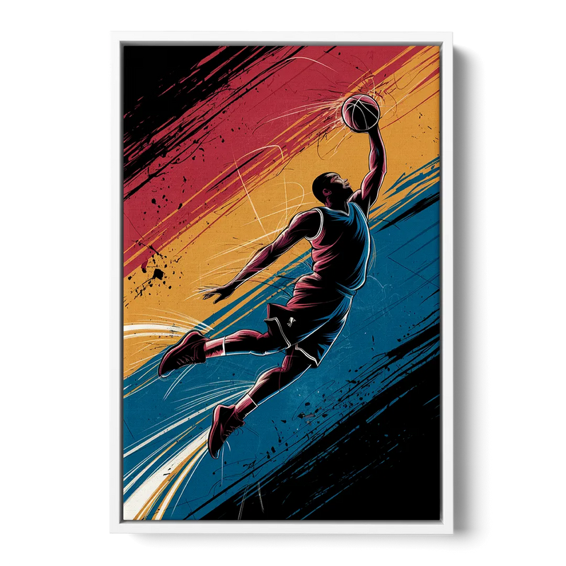 Irving Basketball Dreams Front - White Canvas Wall Art