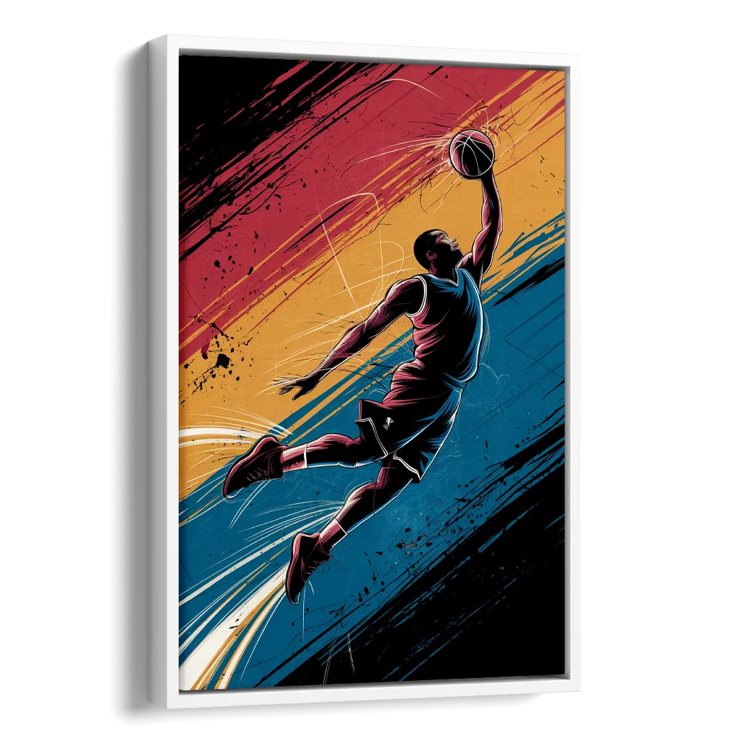 Irving Basketball Dreams Side - White Canvas Wall Art