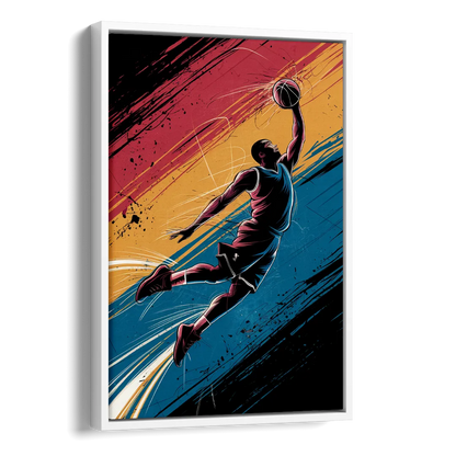 Irving Basketball Dreams Side - White Canvas Wall Art