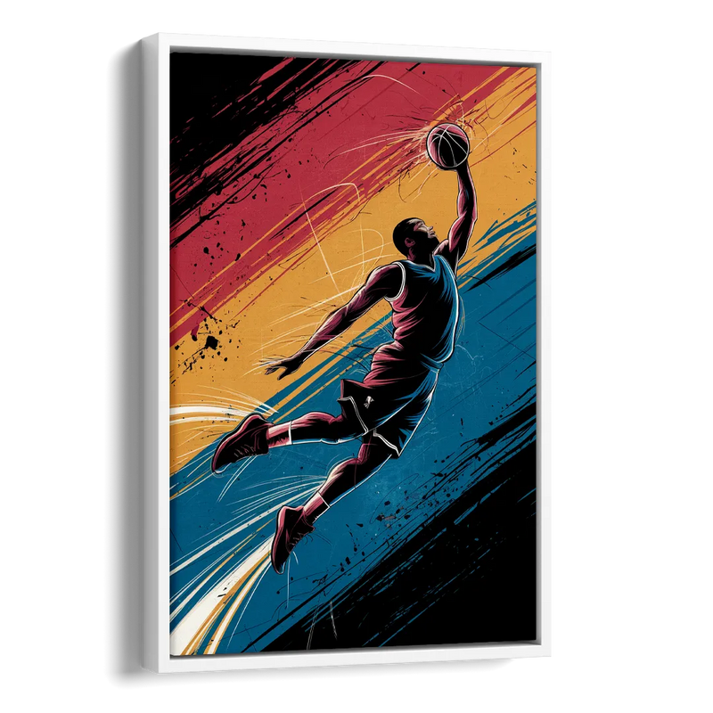 Irving Basketball Dreams Side - White Canvas Wall Art