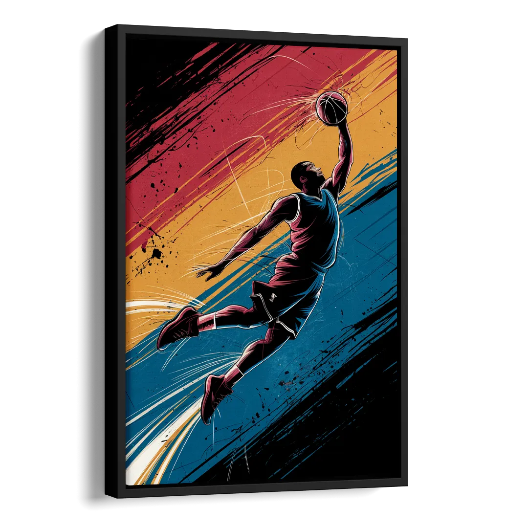 Irving Basketball Dreams Side - Black Canvas Wall Art