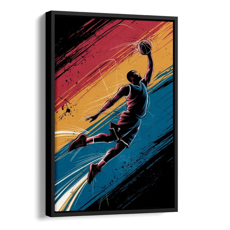 Irving Basketball Dreams Side - Black Canvas Wall Art