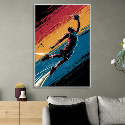 Irving Basketball Dreams Living Room - White Canvas Wall Art