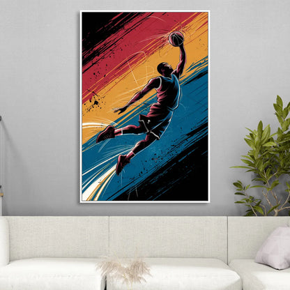 Irving Basketball Dreams Sitting Room - White Canvas Wall Art