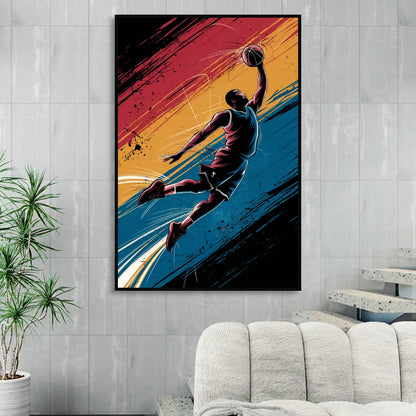 Irving Basketball Dreams Sitting Room - Black Canvas Wall Art