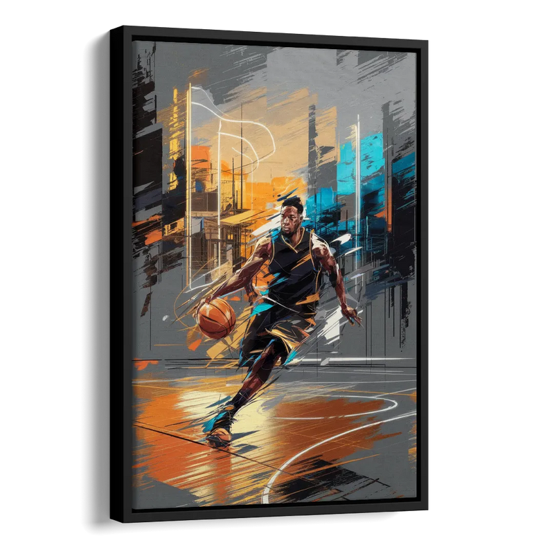 Irving Basketball Legacy Side - Black Canvas Wall Art