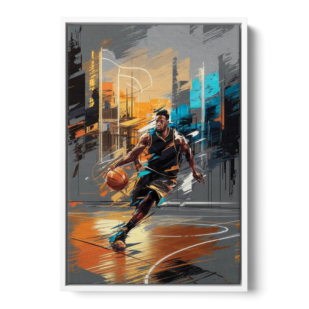 Irving Basketball Legacy Front - White Canvas Wall Art