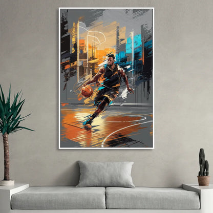 Irving Basketball Legacy Sitting Room - White Canvas Wall Art