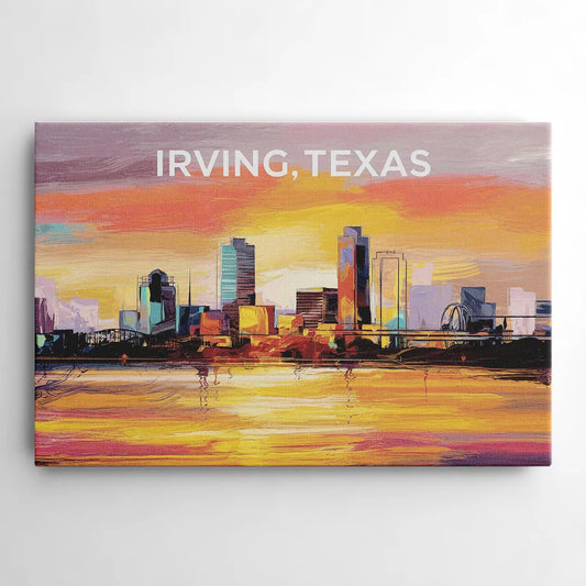 Irving Cityscape Sunset - Canvas Wall Art