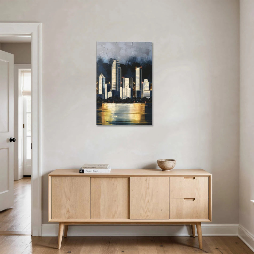 Irving Downtown Skyline - Canvas Wall Art - Coffee Table - 24x36