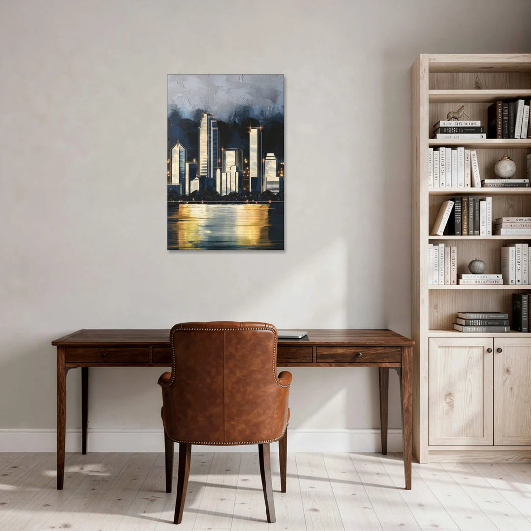Irving Downtown Skyline - Canvas Wall Art - Office - 24x36