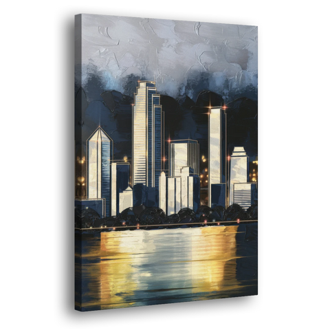Irving Downtown Skyline - Canvas Wall Art - Side