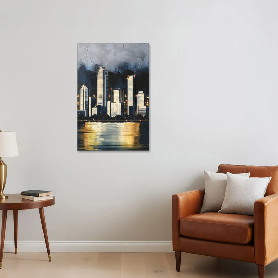 Irving Downtown Skyline - Canvas Wall Art - Sofa - 24x36