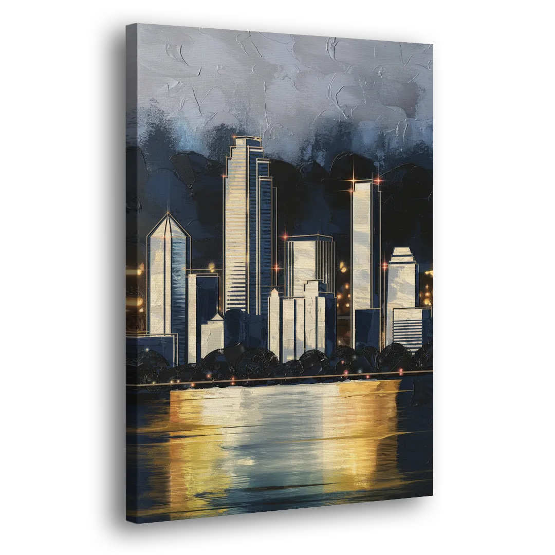 Irving Downtown Skyline Side - Canvas Wall Art