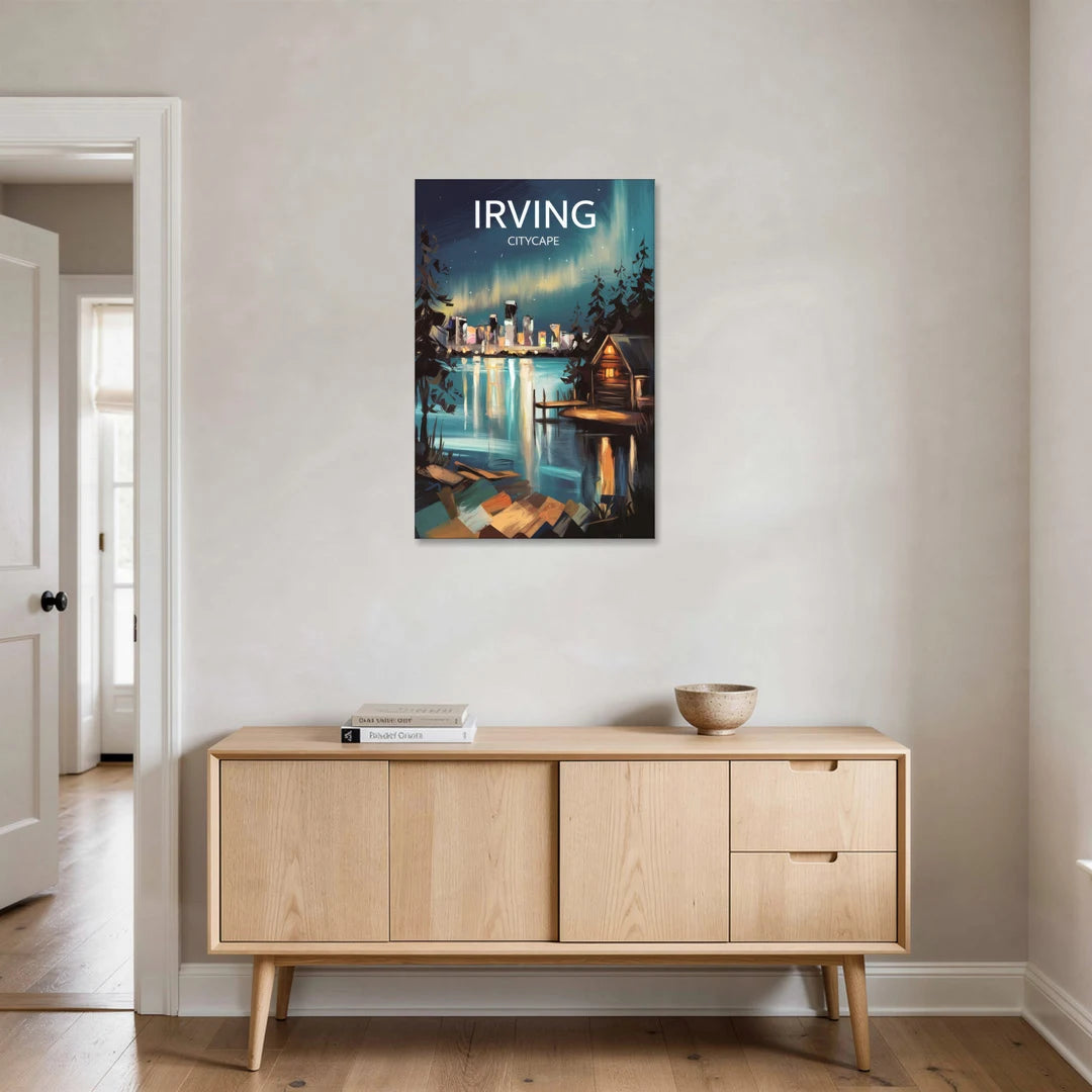 Irving Night Lights - Canvas Wall Art - Coffee Table - 24x36
