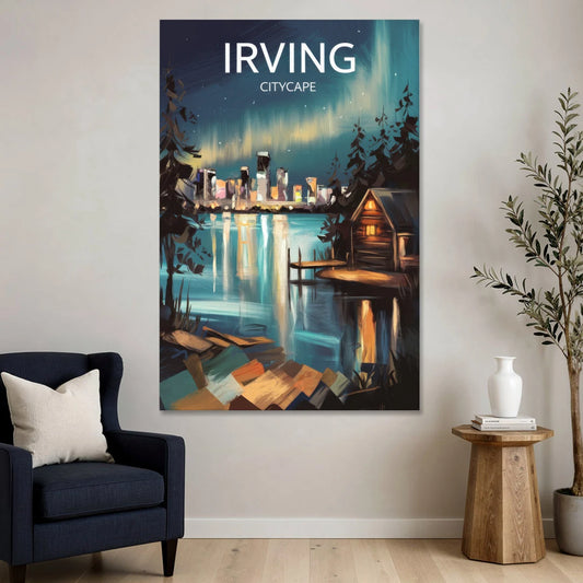 Irving Night Lights - Canvas Wall Art - Sofa - 40x60