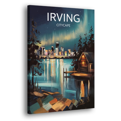 Irving Night Lights Side - Canvas Wall Art