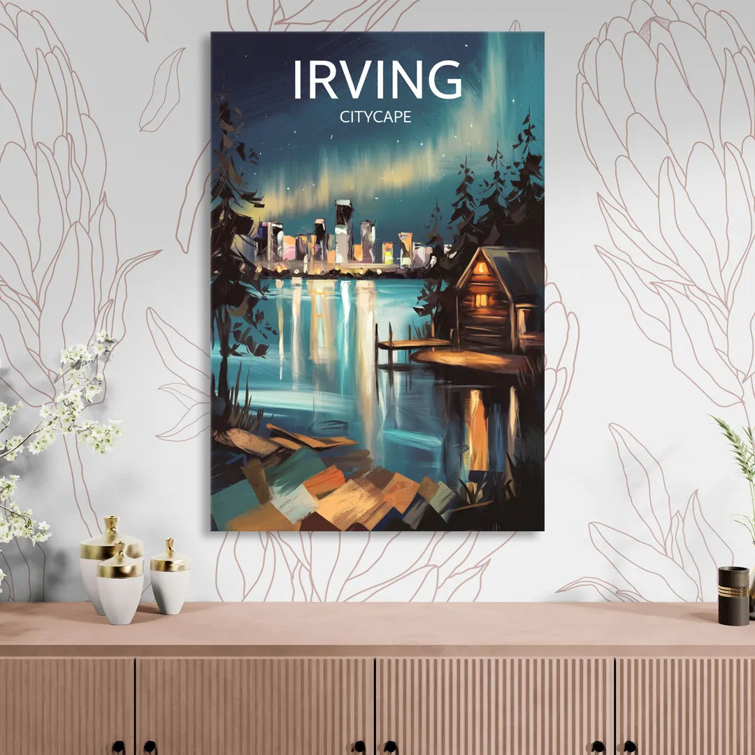 Irving Night Lights Sitting Room - Canvas Wall Art