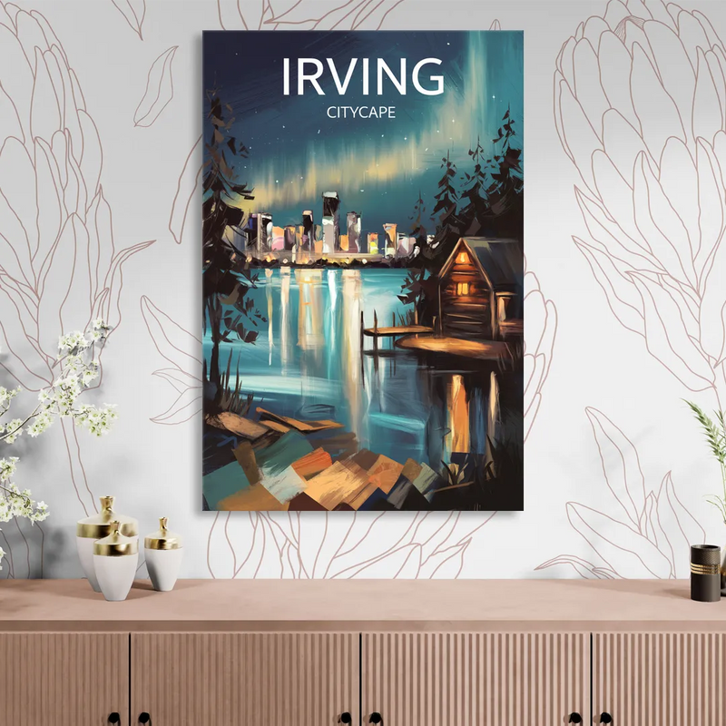 Irving Night Lights Sitting Room - Canvas Wall Art