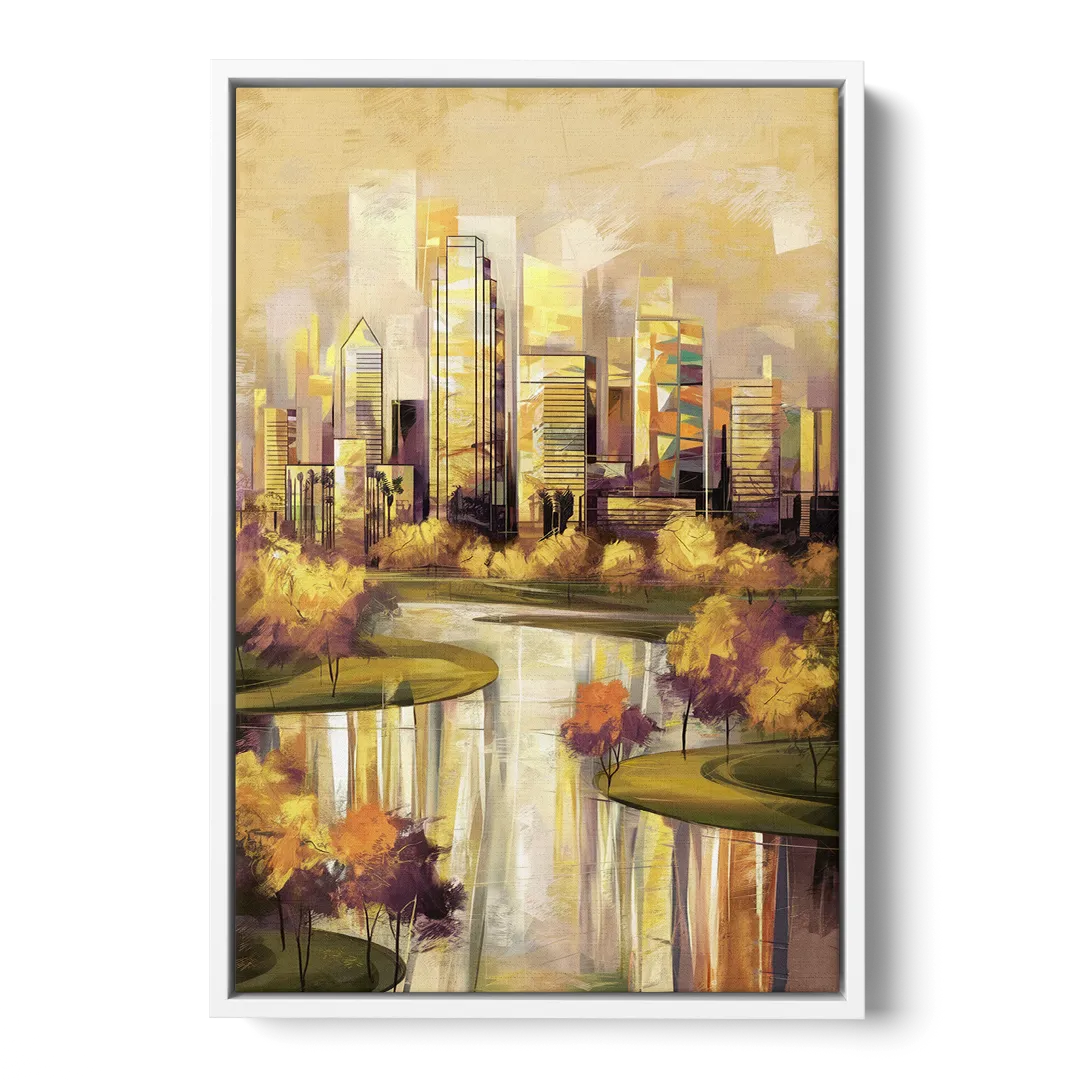 Irving Scenic Views Front - White Canvas Wall Art