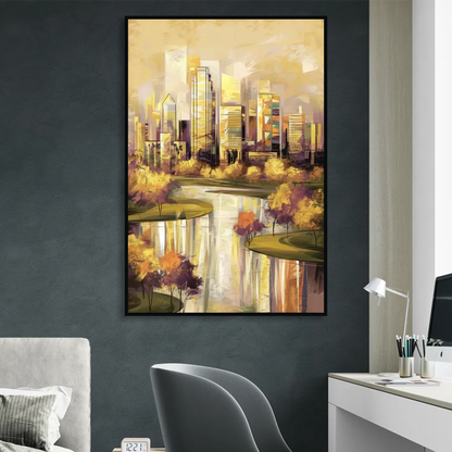 Irving Scenic Views Living Room - Black Canvas Wall Art