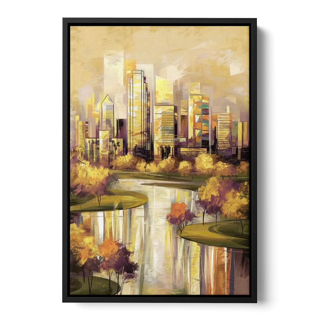 Irving Scenic Views Front - Black Canvas Wall Art