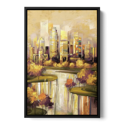 Irving Scenic Views Front - Black Canvas Wall Art