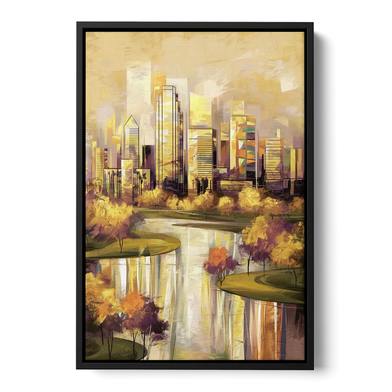Irving Scenic Views Front - Black Canvas Wall Art