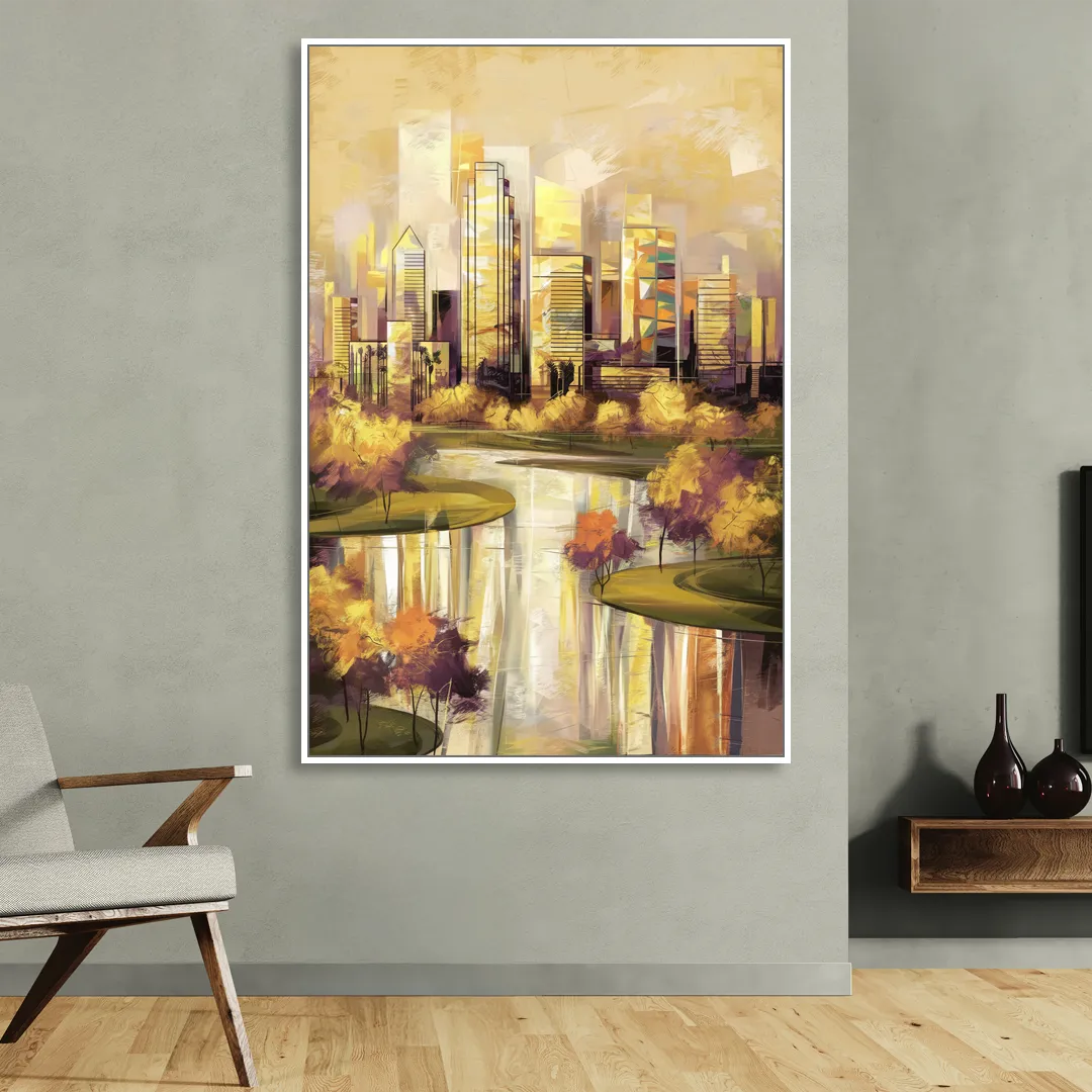 Irving Scenic Views Living Room - White Canvas Wall Art
