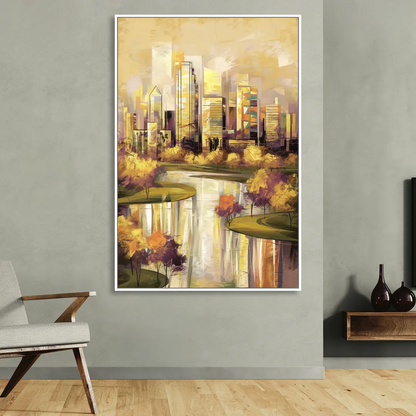 Irving Scenic Views Living Room - White Canvas Wall Art