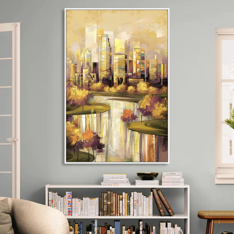Irving Scenic Views Sitting Room - White Canvas Wall Art