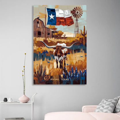 Irving Texas Pride Living Room - Canvas Wall Art