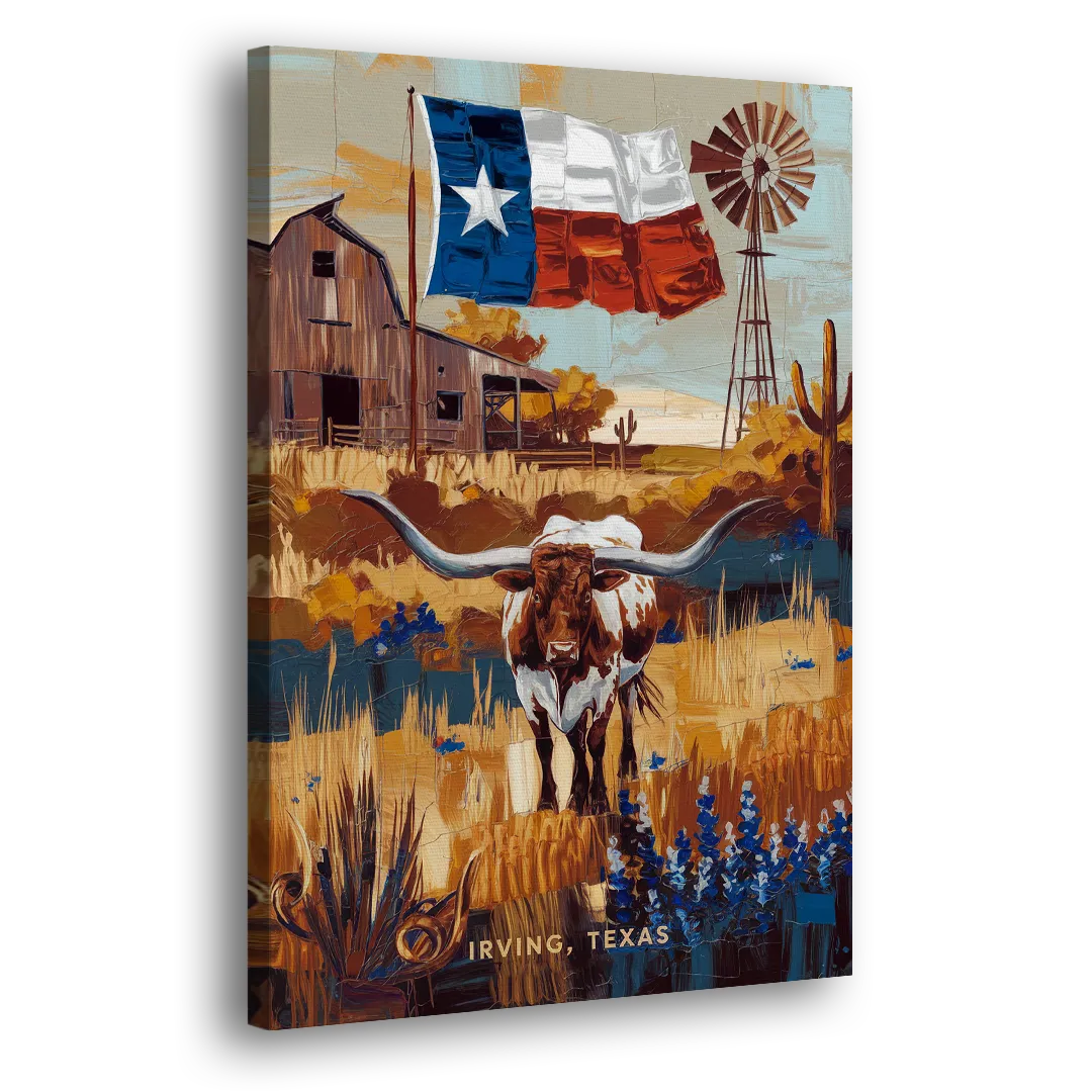 Irving Texas Pride Side - Canvas Wall Art