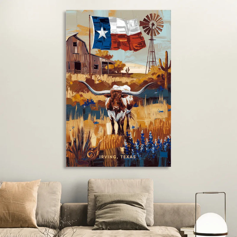 Irving Texas Pride Sitting Room - Canvas Wall Art