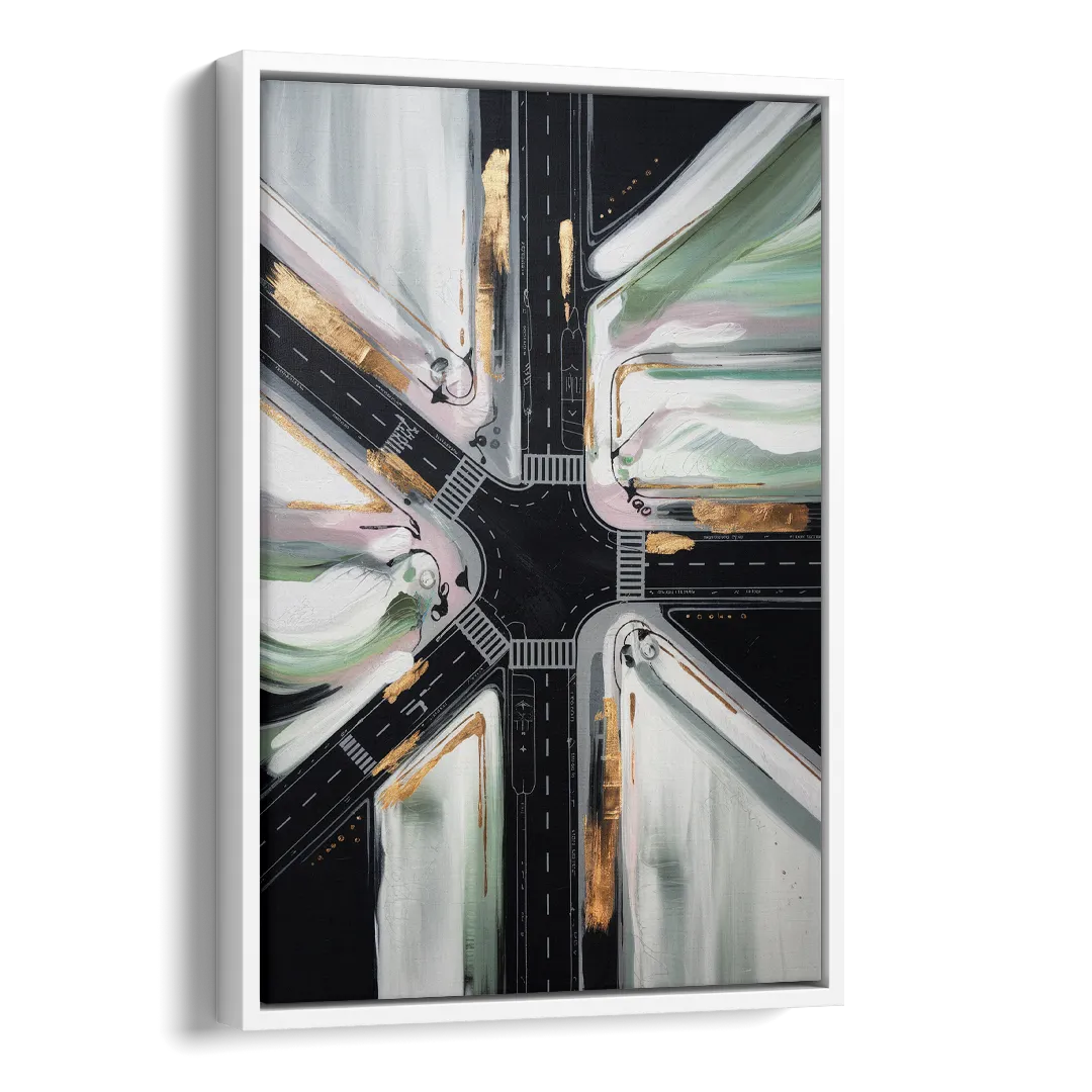 Irving Urban Streets Side - White Canvas Wall Art