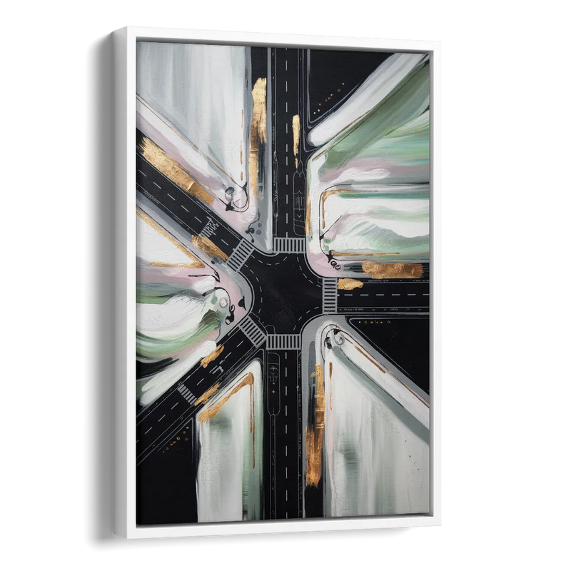 Irving Urban Streets Side - White Canvas Wall Art