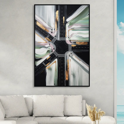 Irving Urban Streets Sitting Room - Black Canvas Wall Art