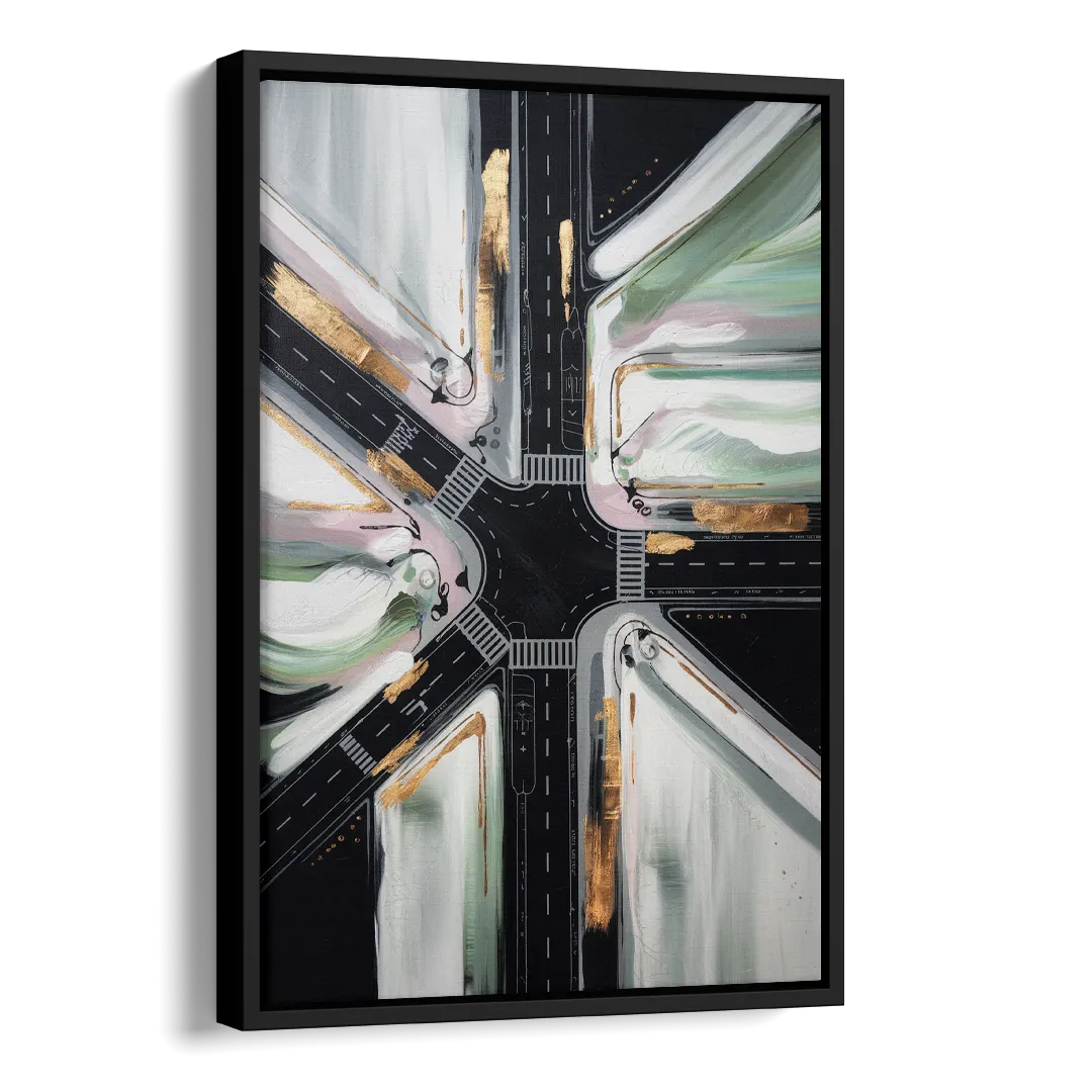 Irving Urban Streets Side - Black Canvas Wall Art