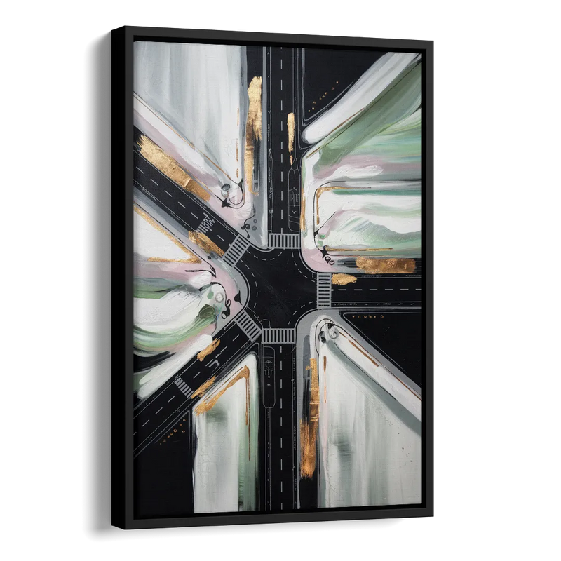 Irving Urban Streets Side - Black Canvas Wall Art