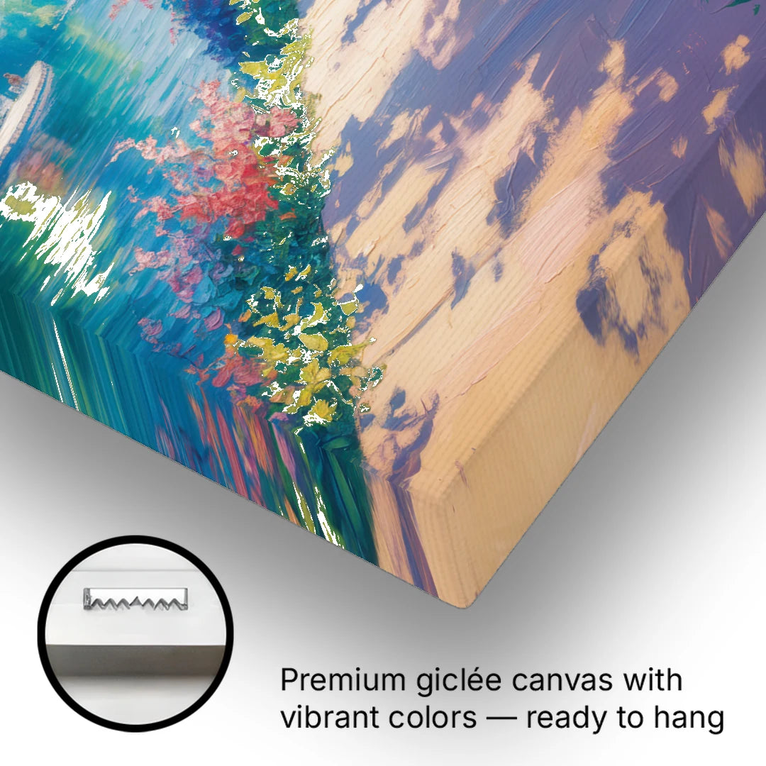 Isla Cuale River Walk - Canvas Wall Art - Gallery Wrap Corner