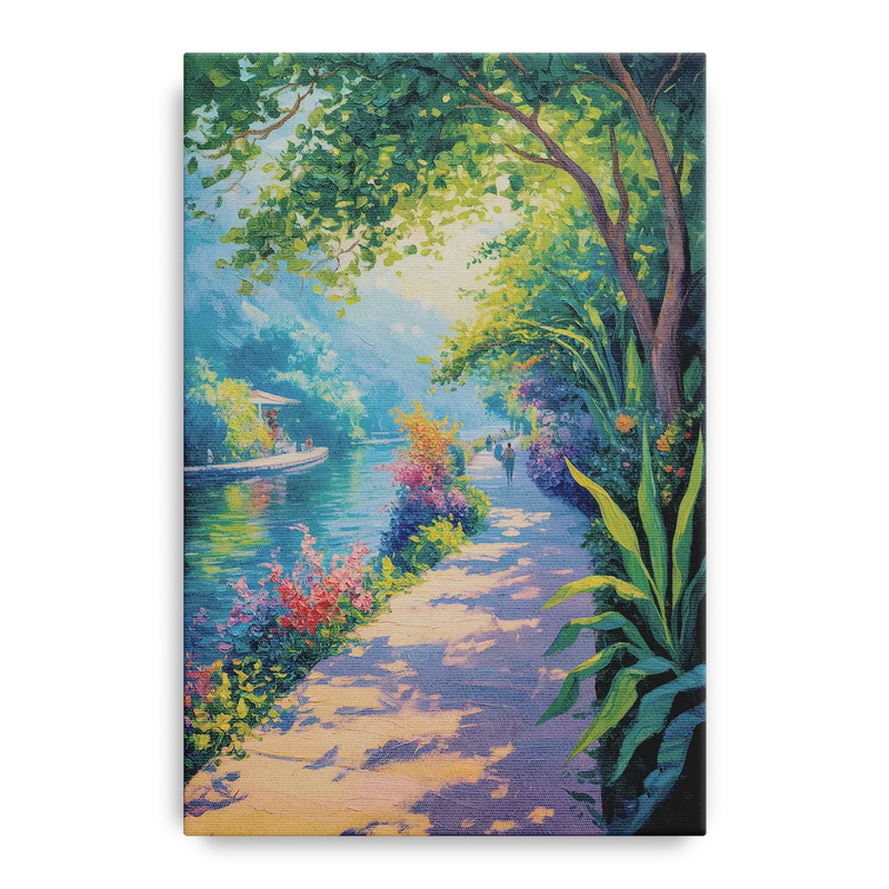 Isla Cuale River Walk Front - Canvas Wall Art