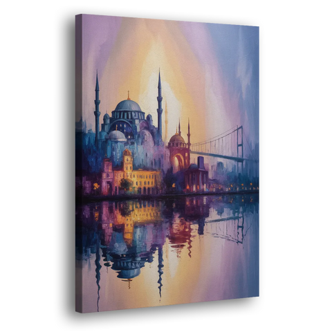 Istanbul Skyline Glow - Canvas Wall Art